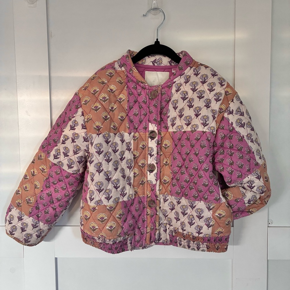 SOLD Girls Zara Cotton Patchwork Quilted Jacket